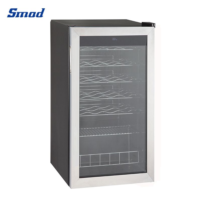 
Smad Small Wine Fridge Cooler with Tempered mirror glass door