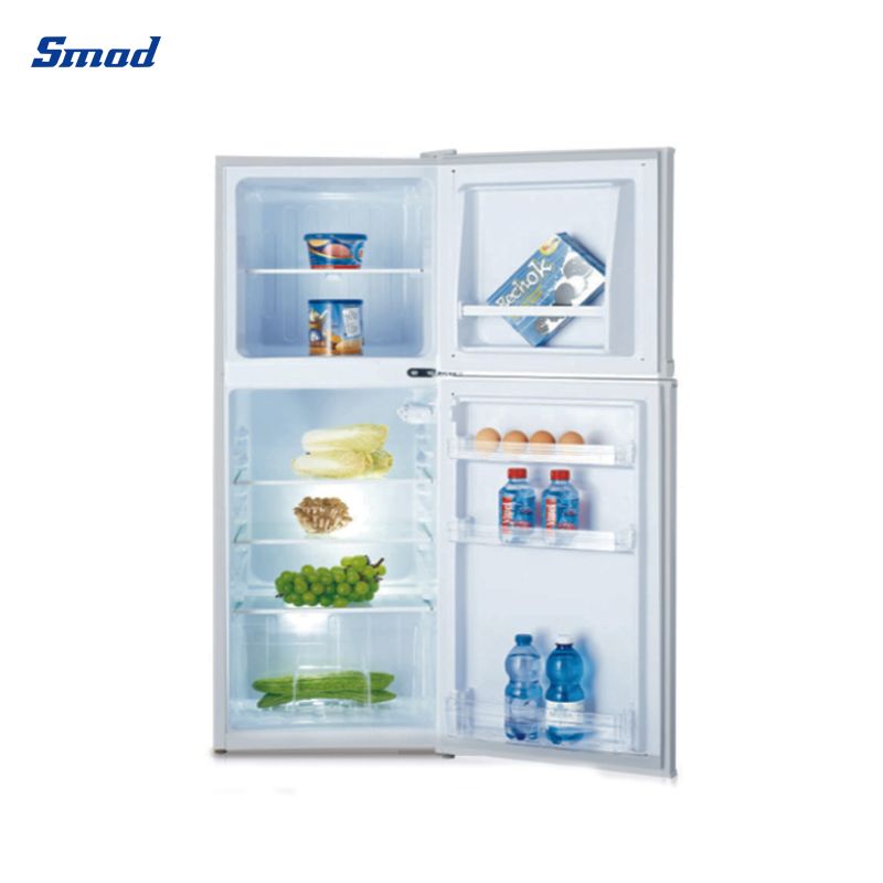 
Smad Solar Double Door Fridge Freezer with Self-Locked DC Cord Plug