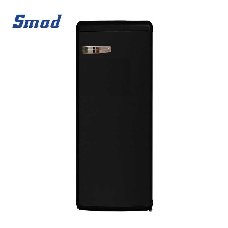 Smad 225L Colorful Retro Style Compact Countertop Refrigerator in black