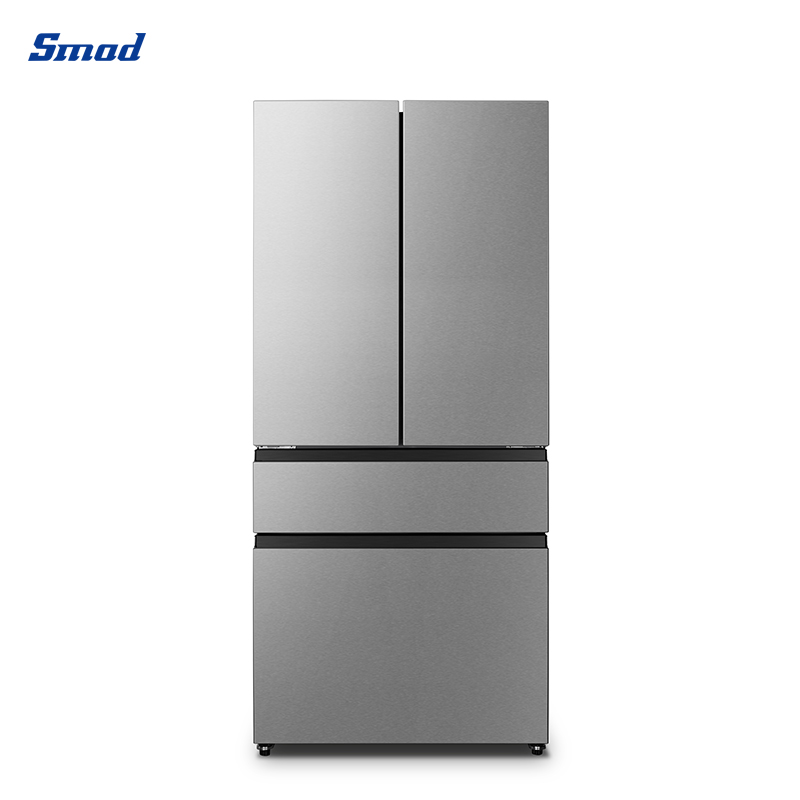 
Smad 14.8 Cu. Ft. Black 4 Door French Door Refrigerator with Half width adjustable shelf 