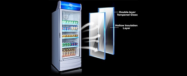
Smad Display Fridge for Cold Drinks with Double-layer Tempered Glass