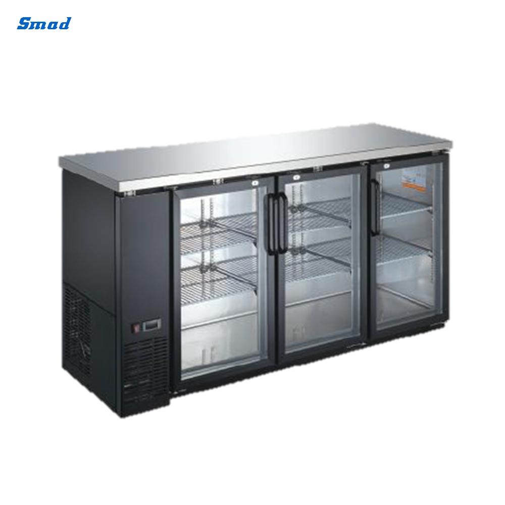
Smad 314L Glass Door Ventilated Backbar Beverage Cooler with Light and Lock