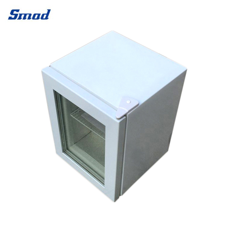 
Smad 21L Mini Upright Glass Door Ice Cream Display Freezer with Double Layer Glass Door