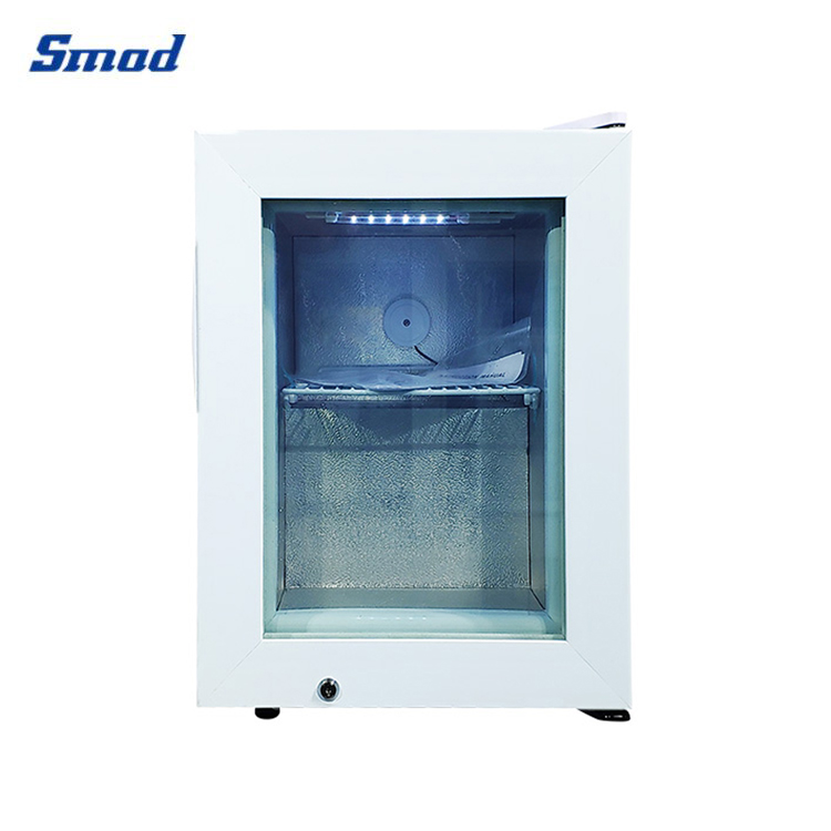 
Smad 21L Mini Upright Glass Door Ice Cream Display Freezer with Customizable LED Logo