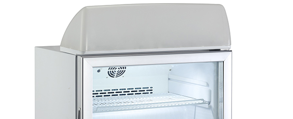 
Smad 49L Single Glass Door Countertop Ice Cream Display Freezer with Internal LED Lighting