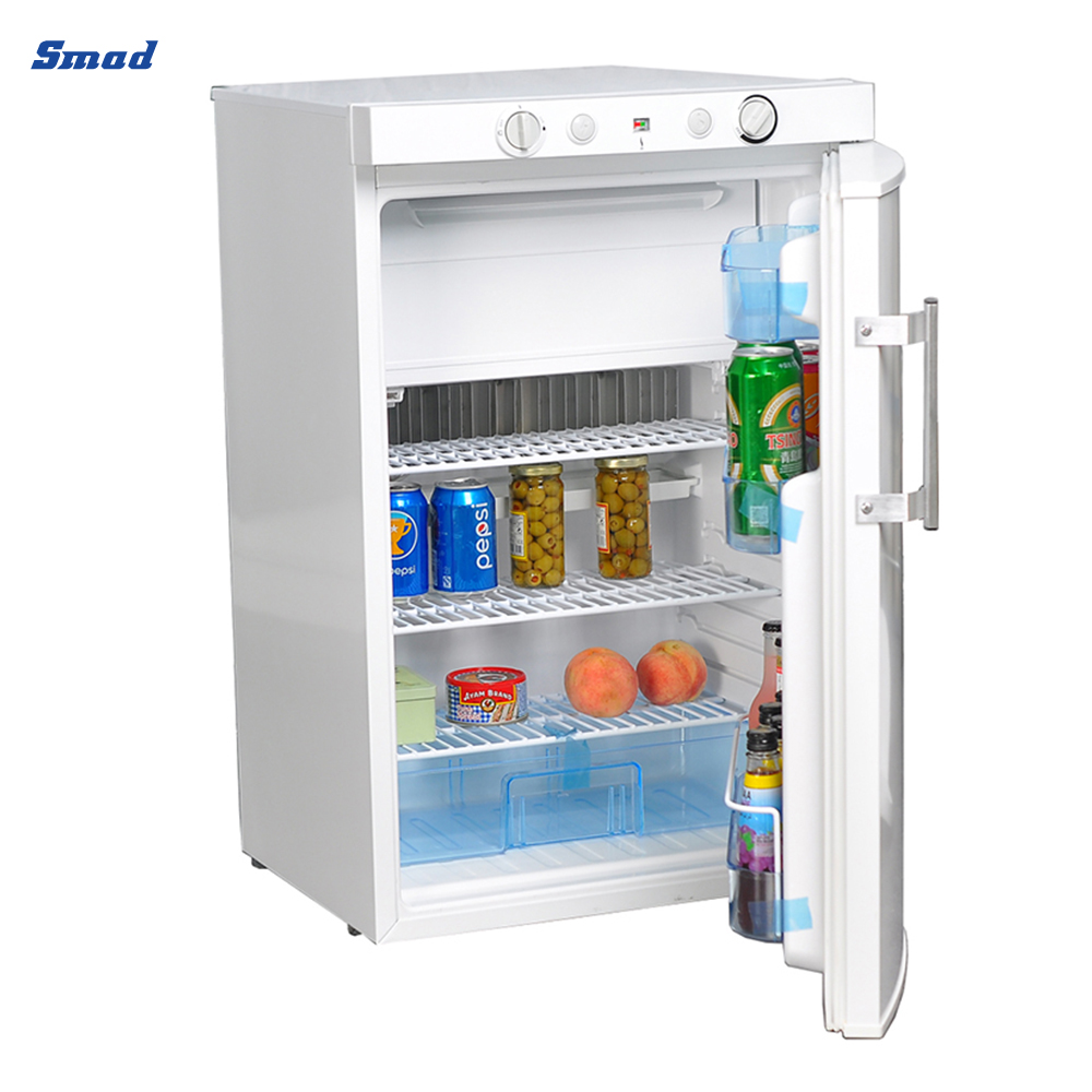  
Smad 100L Single Door Electric/Gas Powered Camper Fridge with Manual Defrost