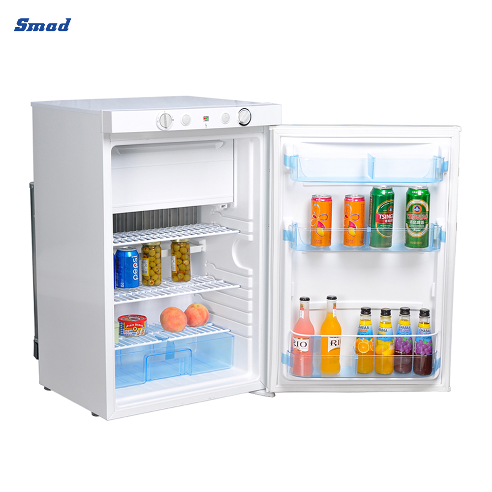  
Smad 100L Single Door Electric/Gas Powered Camper Fridge with Three-way functionality