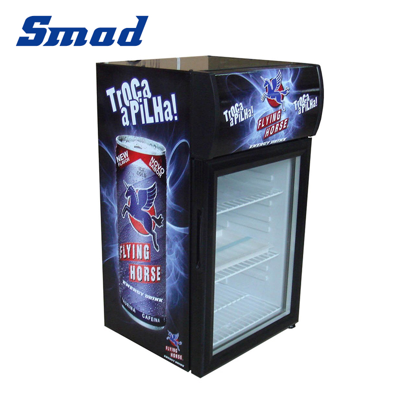 
Smad Glass Front Mini Drink Fridge with Double layer glass door