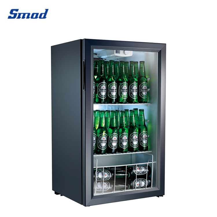 
Smad Small Beer Cooler Fridge with Double layer foaming glass door