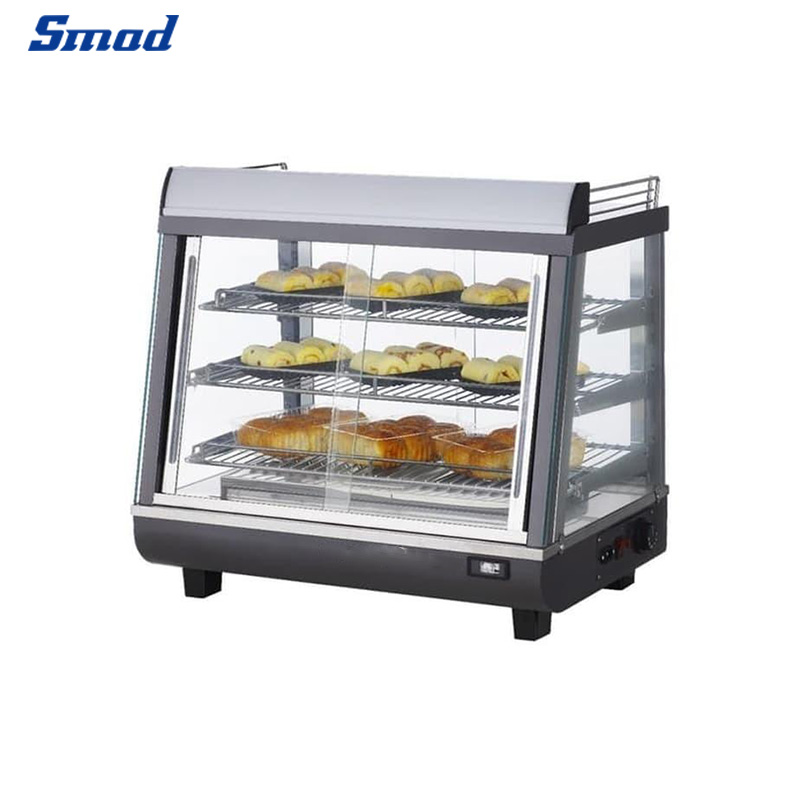 Smad 136L/186L Countertop Hot Food Display Warmer with Internal LED illumination
