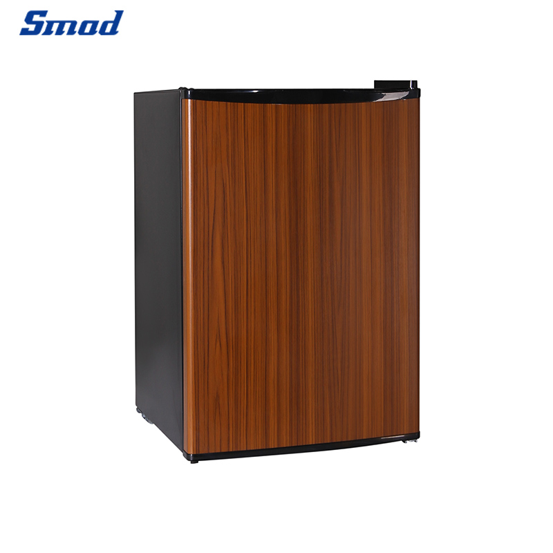 Smad 2.6 Cu. Ft. Single Door Wood Like Compact Refrigerator with Full-width chiller chamber
