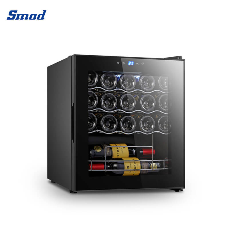 Smad 19 Bottle Small Portable Wine Cooler Fridge with Digital & Touch Control