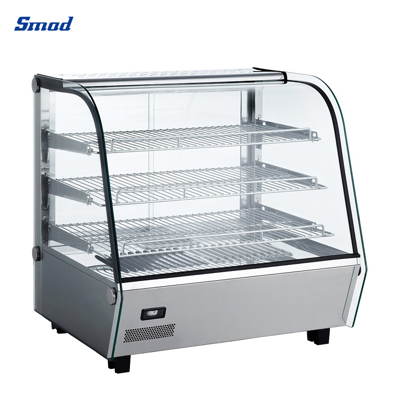 Smad 120L commercial hot display pizza warming counter top showcase
