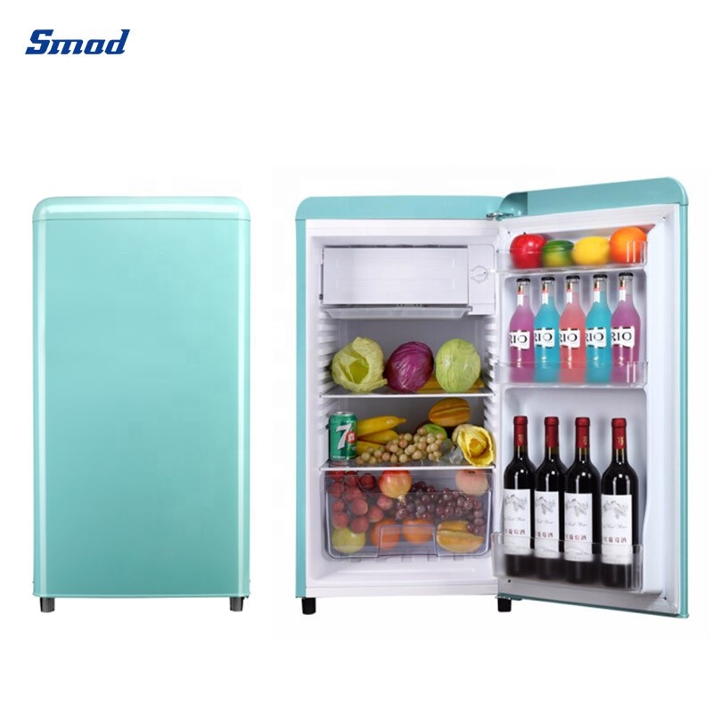 
Smad 95L/125L White Retro Under Counter Fridge Freezer with Slide-out glass shelves
