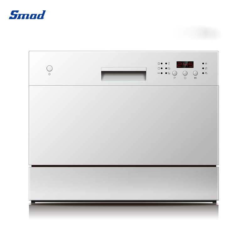
Smad 6 Sets Countertop Dishwasher with LED Indicator