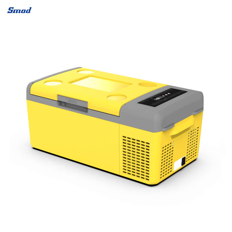 
Smad 0.5 Cu. Ft. Yellow DC Portable Car Refrigerator Suitable for Outdoor/Camping etc.