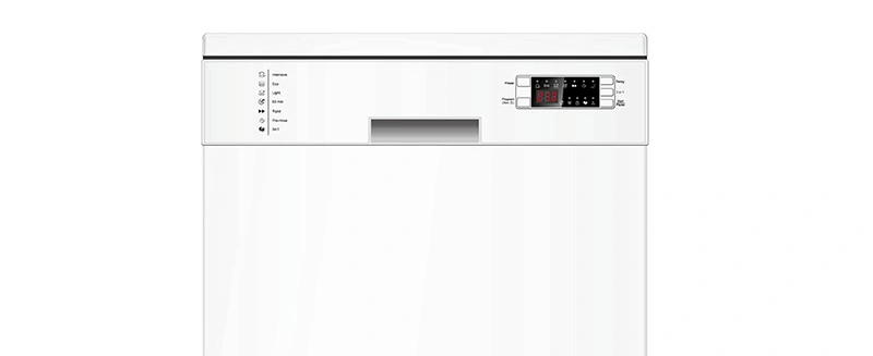 Smad 15 Sets Stainless Steel Automatic Freestanding Dishwasher with LED Display & Recessed Handle