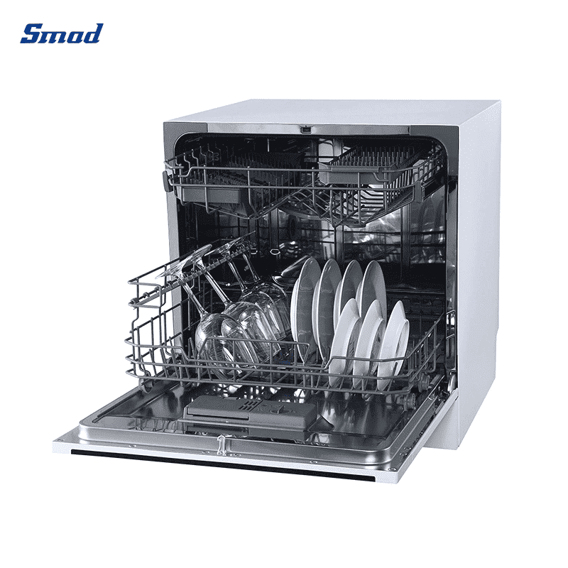 
Smad 8 Place Settings Touch Control Countertop Dishwasher with Child Lock