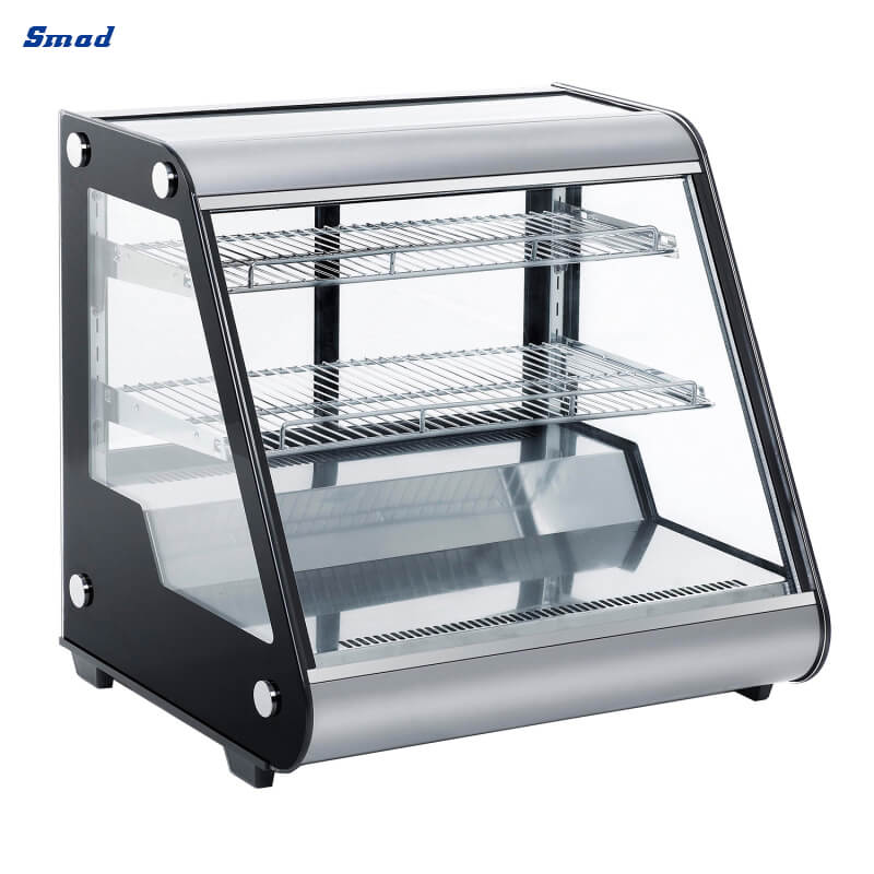 
Smad 201L Curved Glass Countertop Cake Display Fridge with 2 Layer Adjustable shelves