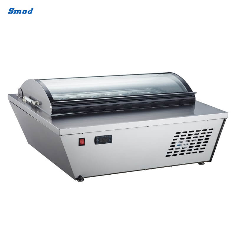 Smad 67L Countertop Ice Cream Display Freezer with Automatic defrost