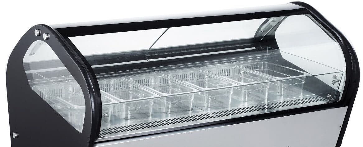 Smad Countertop Ice Cream Display Freezer with Brilliant internal LED illumination
