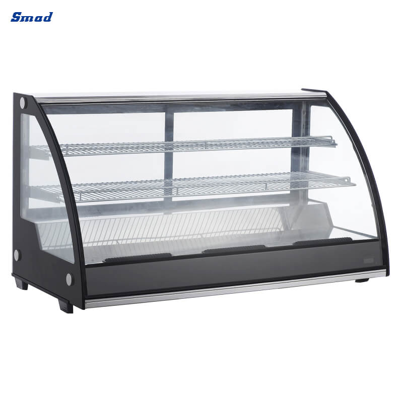 
Smad 201L Curved Glass Countertop Cake Display Fridge with Temperature display