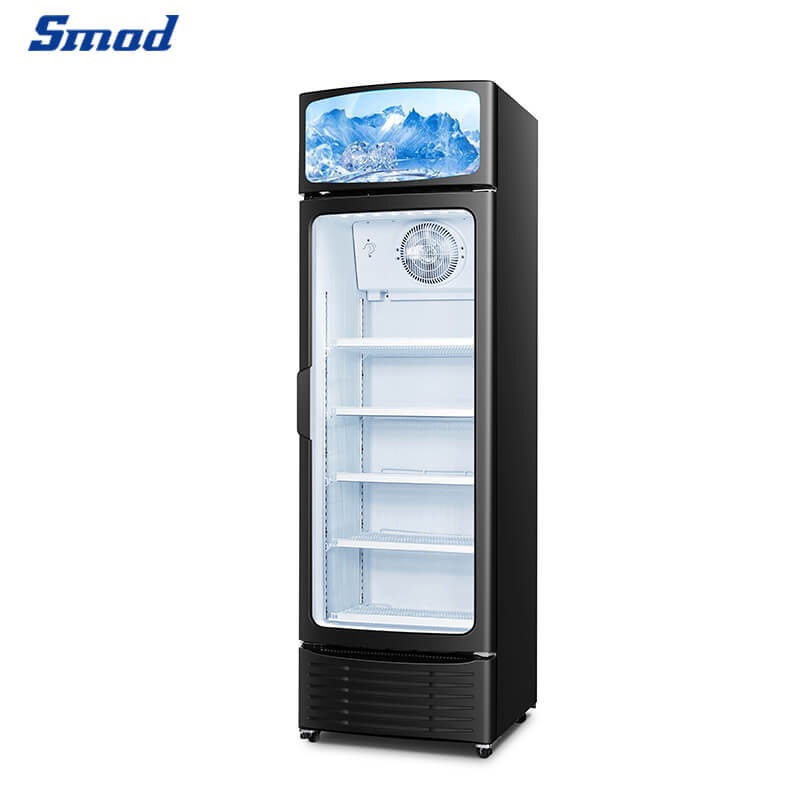 
Smad Glass Door Beverage Cooler Refrigerator with Door lock plate