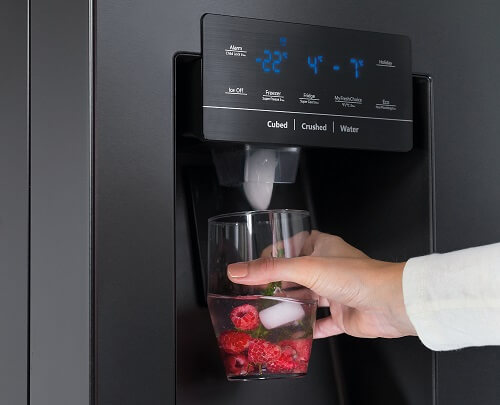 
Smad 585L Black 4 Door American Fridge Freezers with Non-Plumbed Water & Ice Dispenser