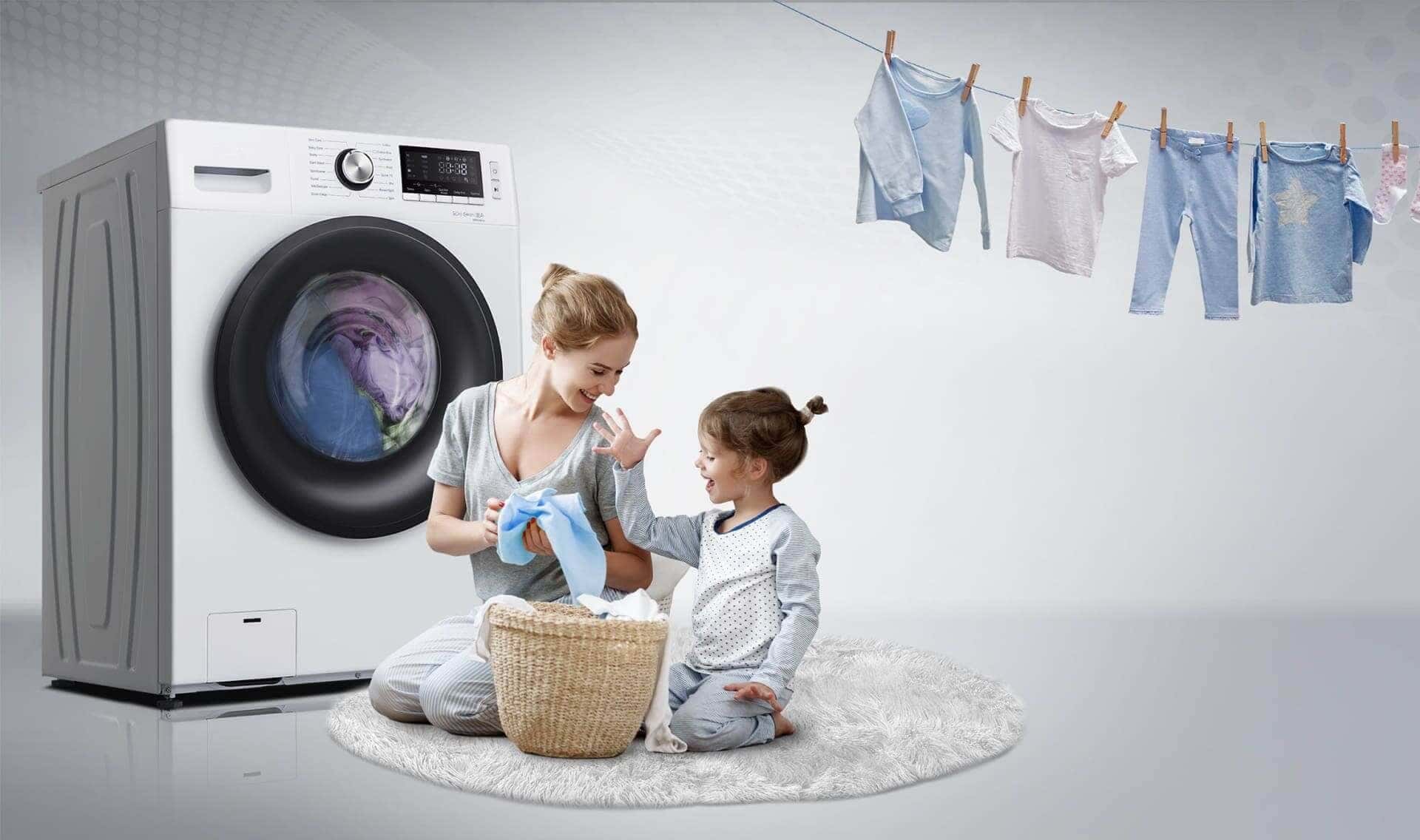 
Smad 6Kg Automatic Front Loader Washing Machine with Child Lock