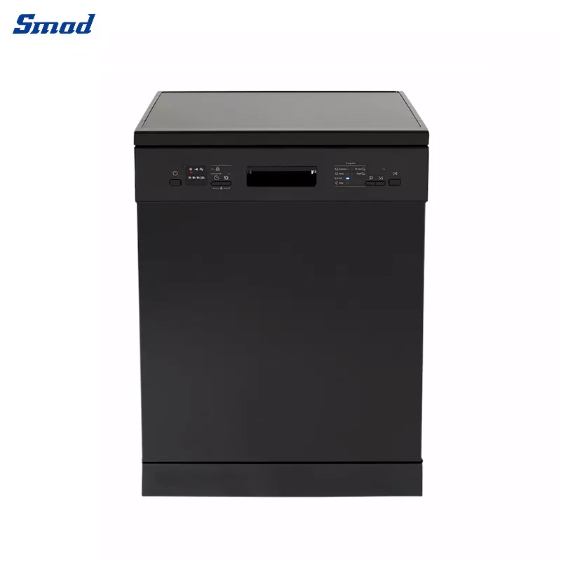 Smad Black Freestanding Dishwasher with LED display