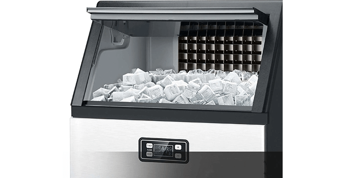 Smad 99Lbs/24H Commercial Clear Square Ice Cube Maker with Energy efficient cooling system