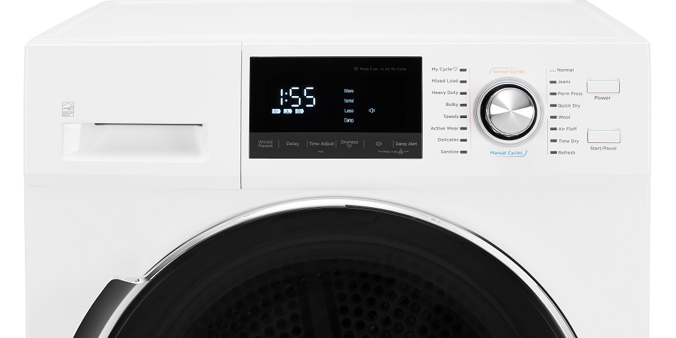 Smad 4.4 Cu. Ft. Ventless Heat Pump Stackable Dryer with 16 total dry cycles