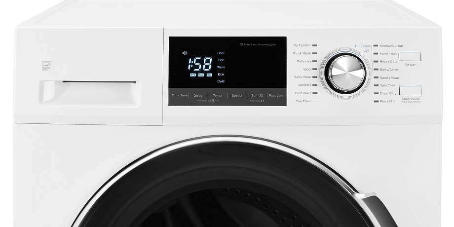Smad 3.1 Cu. Ft. Stackable Front Load Washer with 16 pre-set wash cycles