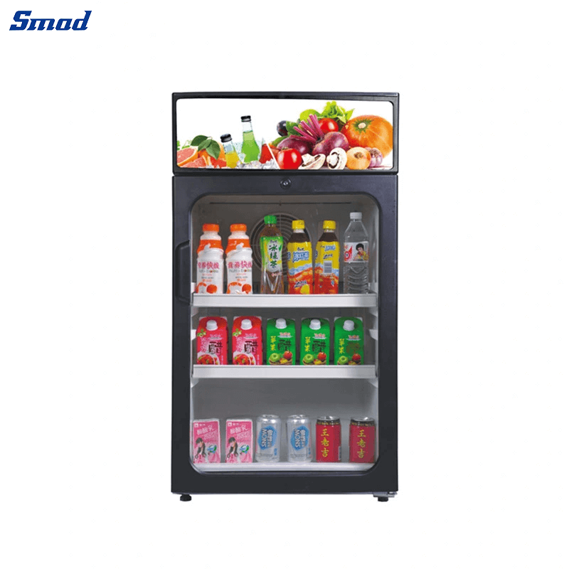 
Smad Drinks Cooler Display Fridge with Hinged Solid Lid