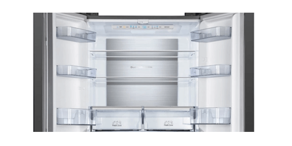 
Smad Stainless Steel Top Freezer Refrigerator with Dual-Tech Cooling